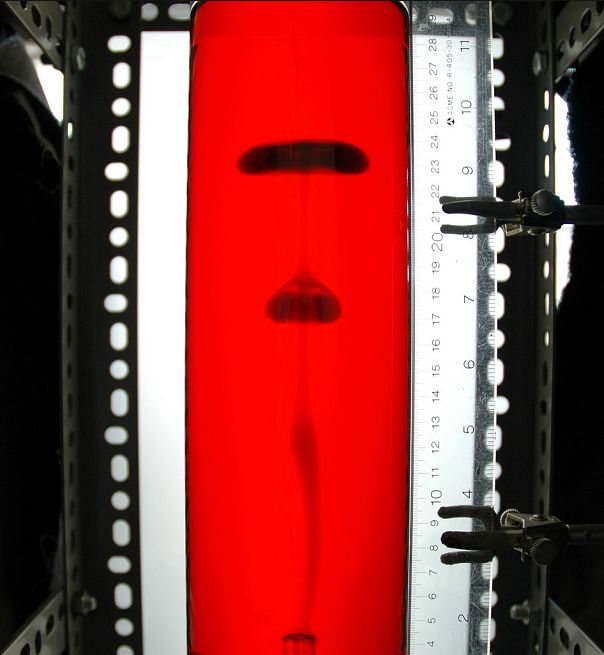 Pinched off vortex rings in a reacting plume
